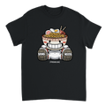 Soup Syndicate Send Noods T-shirt in black, Soupman front print